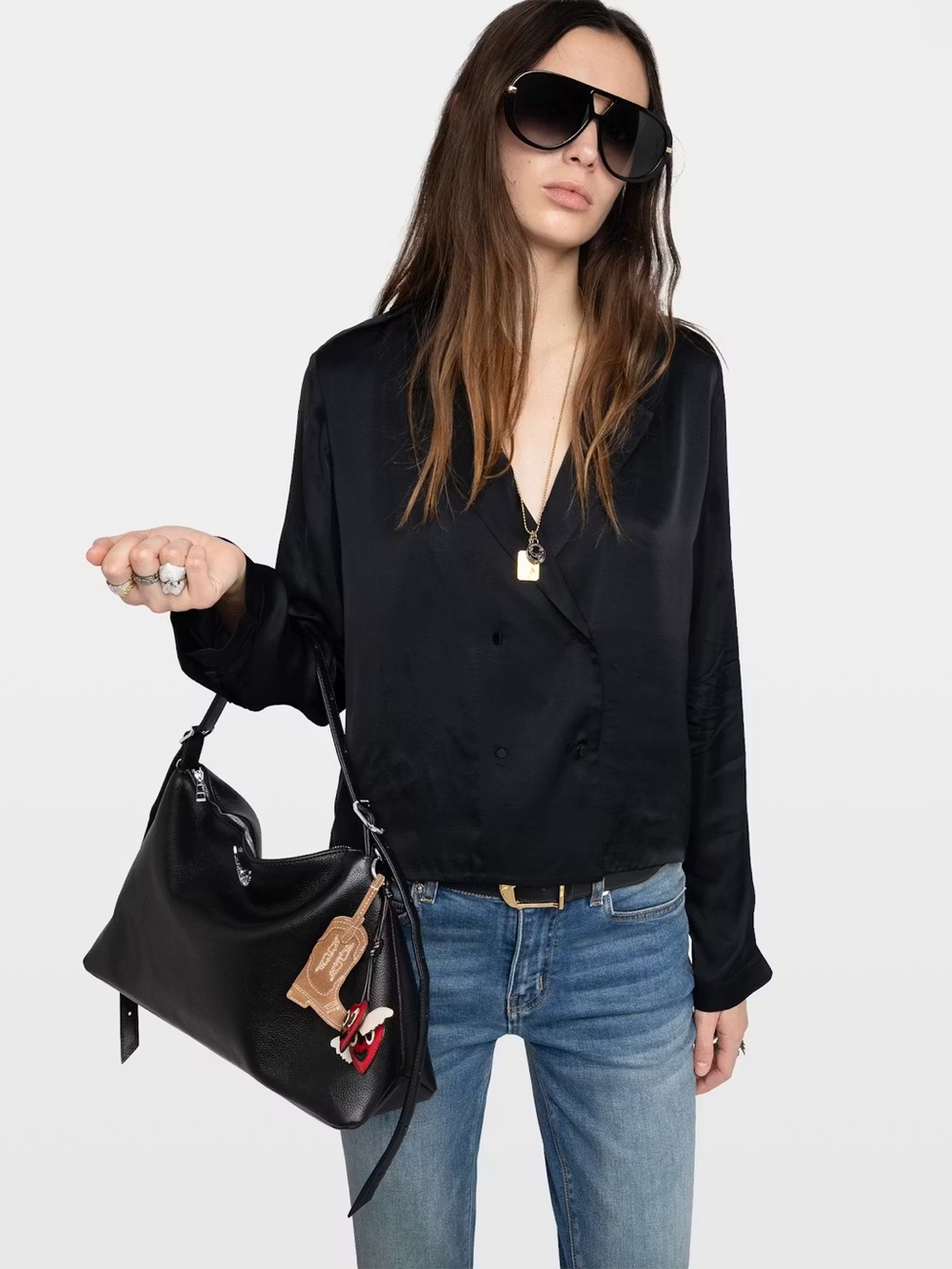 Zadig & Voltaire NWT Tussi Soft Shirt Black M